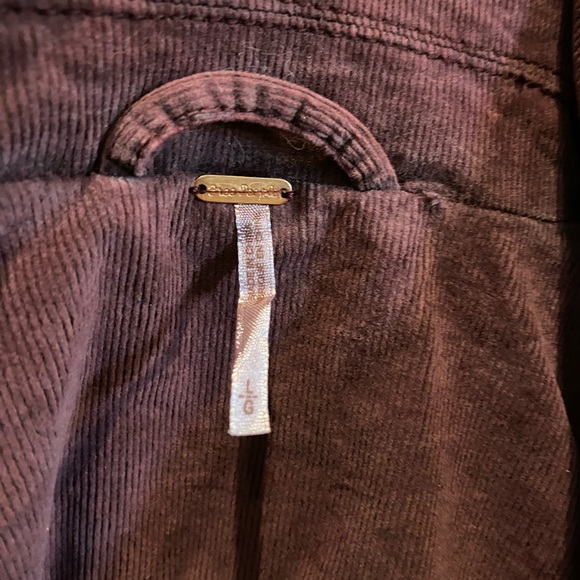 Free People Byron Corduroy Blazer in Mulberry - Picture 7 of 8